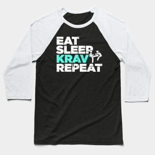 Eat, Sleep, Krav, Repeat | Funny Krav Maga Baseball T-Shirt